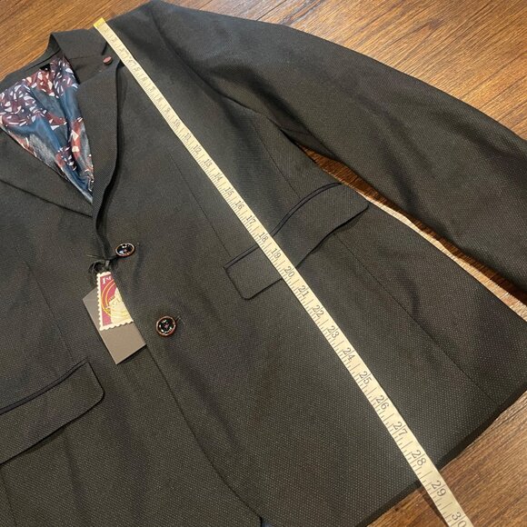 NWT Ted Baker London Mens Sz 3 (M) Navy Core Suit Jacket Blazer 2-Button Halznut - Picture 9 of 11